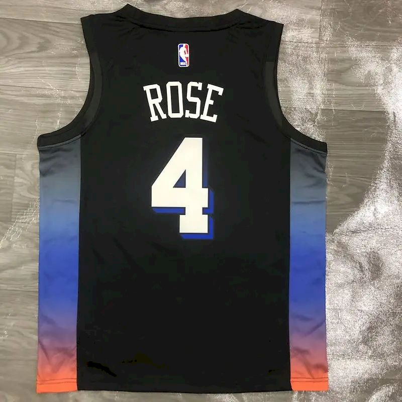 Men’s Derrick Rose Black 2020-21 Swingman Player Version Jersey – City Edition