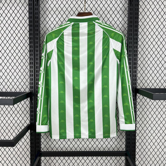 Camisa retrô de mangas compridas do Real Betis 1995/97 Home