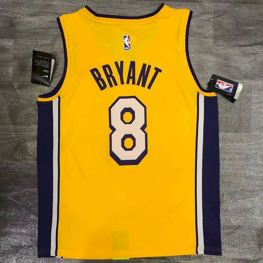 Camisa amarela masculina Kobe Bryant versão jogador – Edição clássica retrô