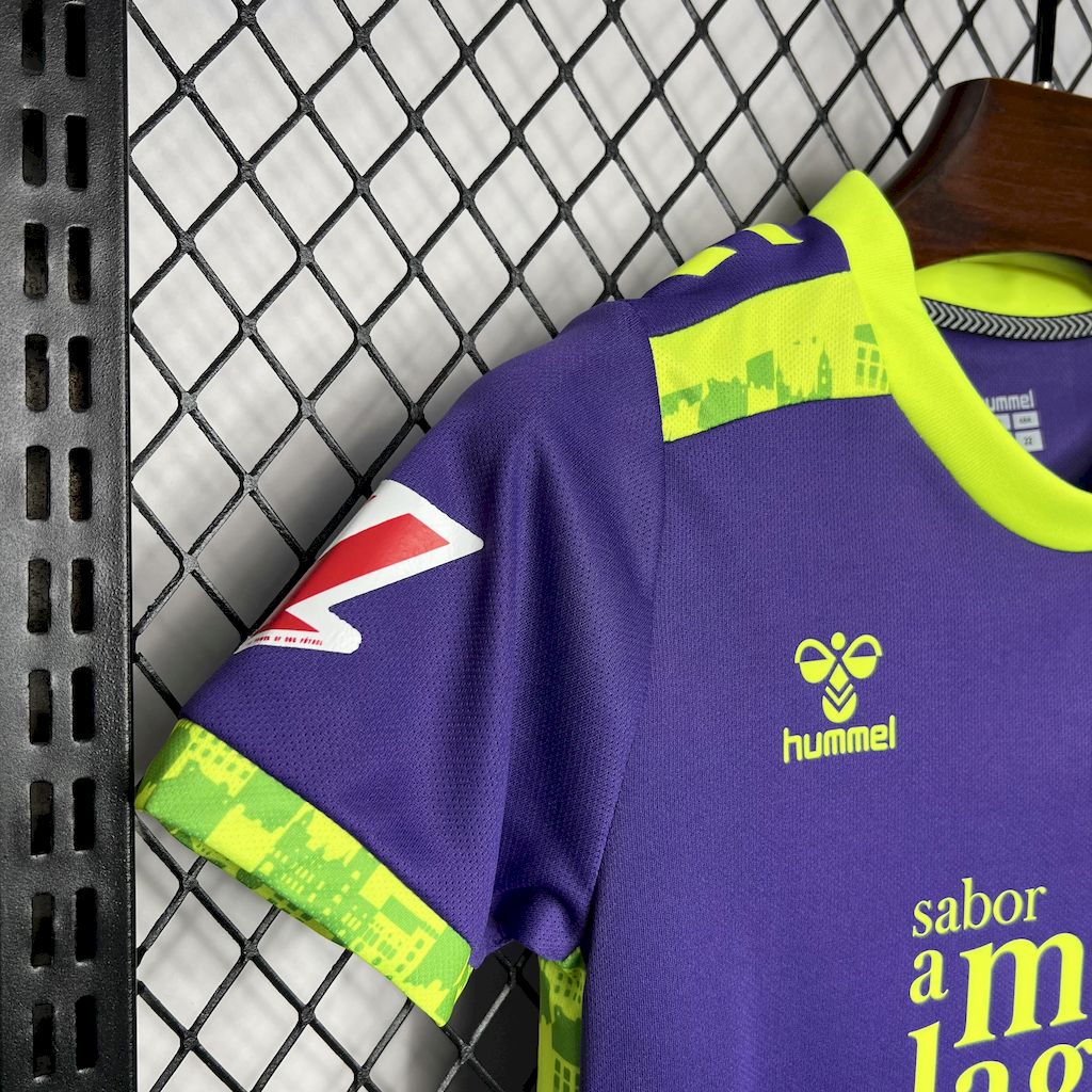 Camisa reserva infantil do Málaga 2024/25