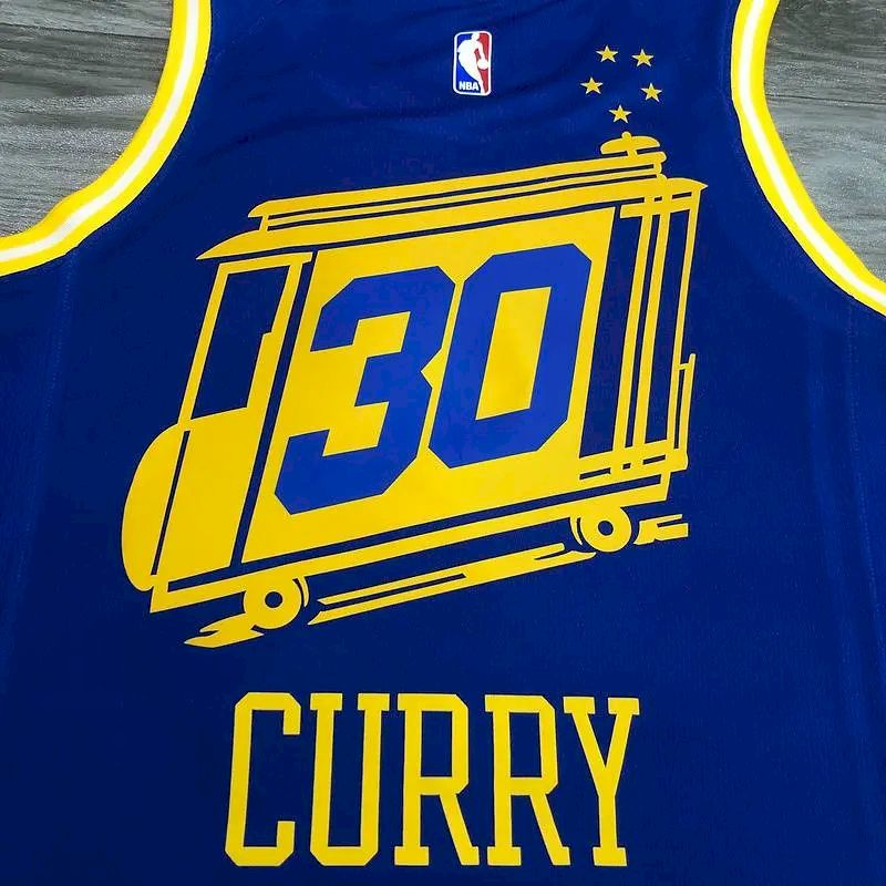 Stephen Curry Men’s Blue Player Version Jersey – Classic Edition