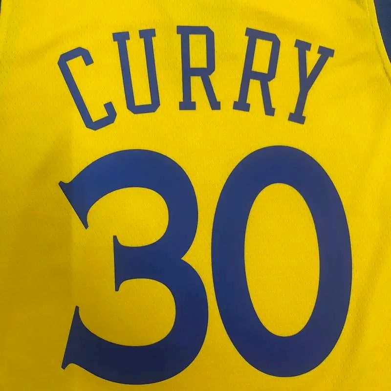Men’s Stephen Curry Yellow Swingman Player Version Jersey – City Edition