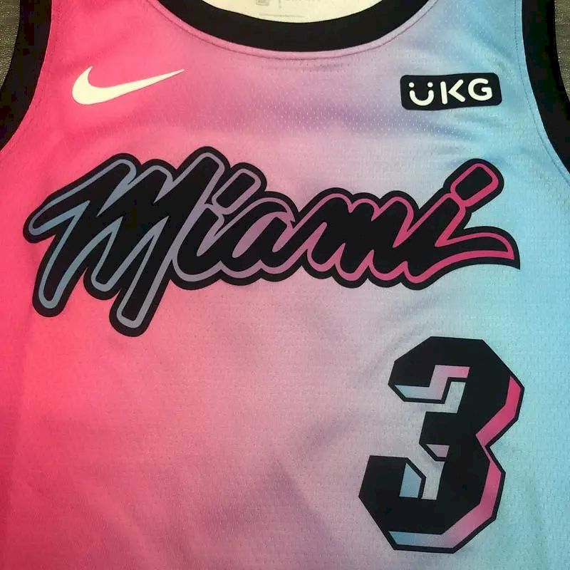 Men’s Dwyane Wade 2020-21 Pink Swingman Player Version Jersey – City Edition