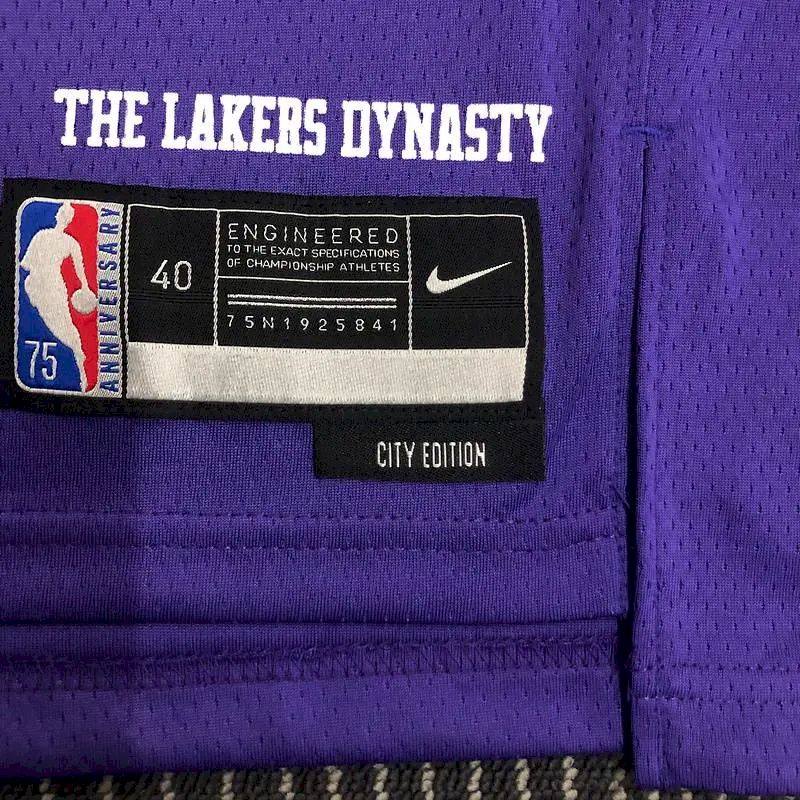 Camisa masculina roxa Anthony Davis Team – Edição City do 75º aniversário
