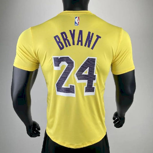 Camiseta amarela masculina do time Kobe Bryant