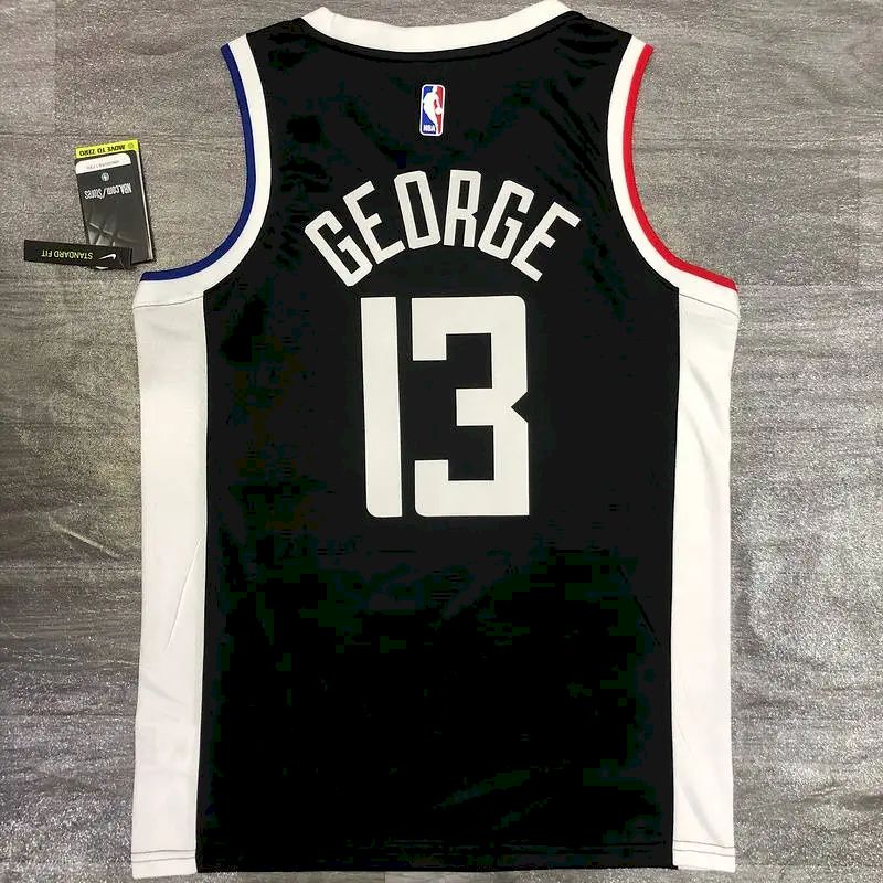 Men’s Paul George 2020-21 Black Swingman Player Version Jersey – City Edition
