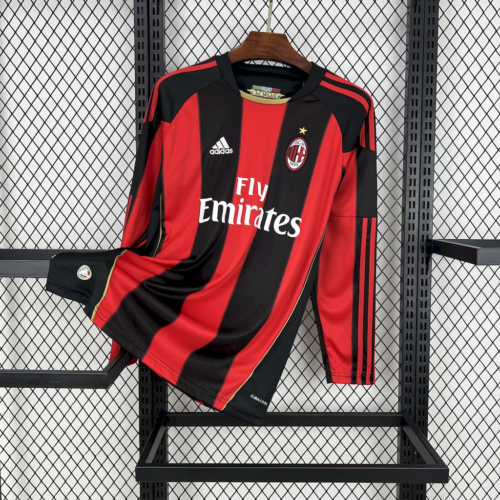 Camisa retrô de mangas compridas do AC Milan 2010/11 Home