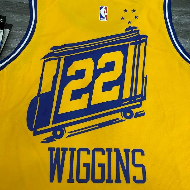 Andrew Wiggins Men’s Yellow Player Version Jersey – The City Classic Edition