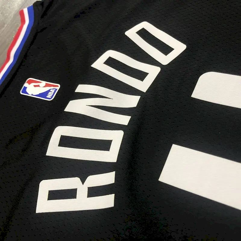 Men’s Rajon Rondo Black Swingman Player Version Jersey – City Edition