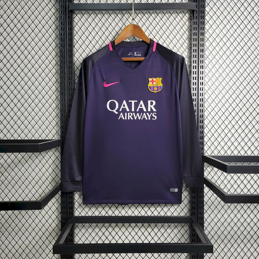 Barcelona 2016/17 Away Long Sleeves Retro Jersey