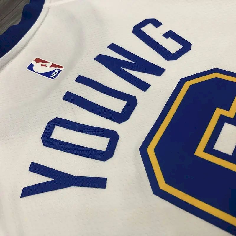 Camisa masculina Nick Young branca versão jogador – edição clássica