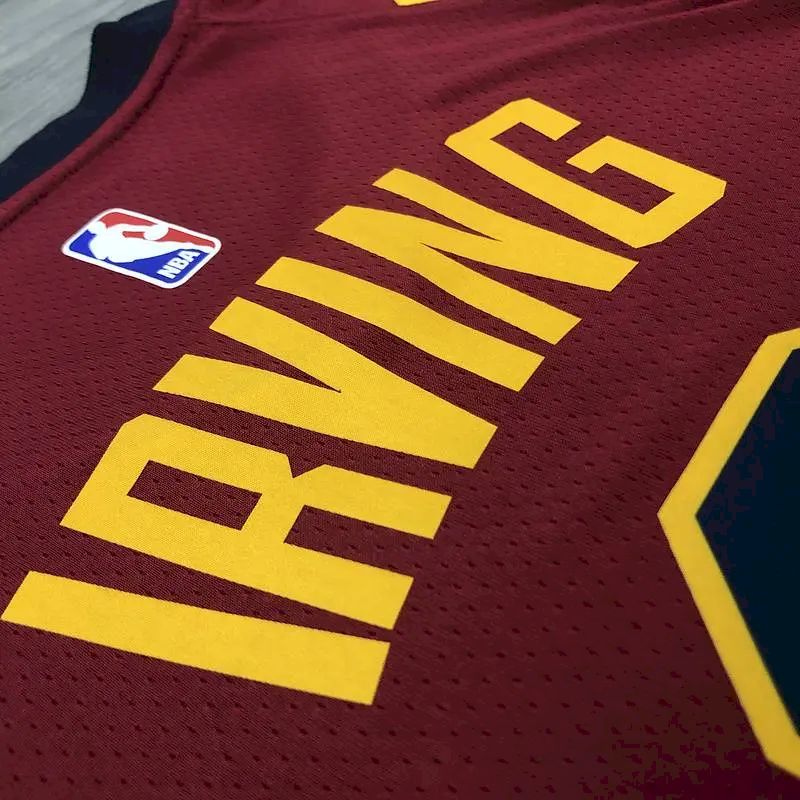 Men’s Kyrie Irving Maroon Swingman Player Version Jersey – Icon Edition
