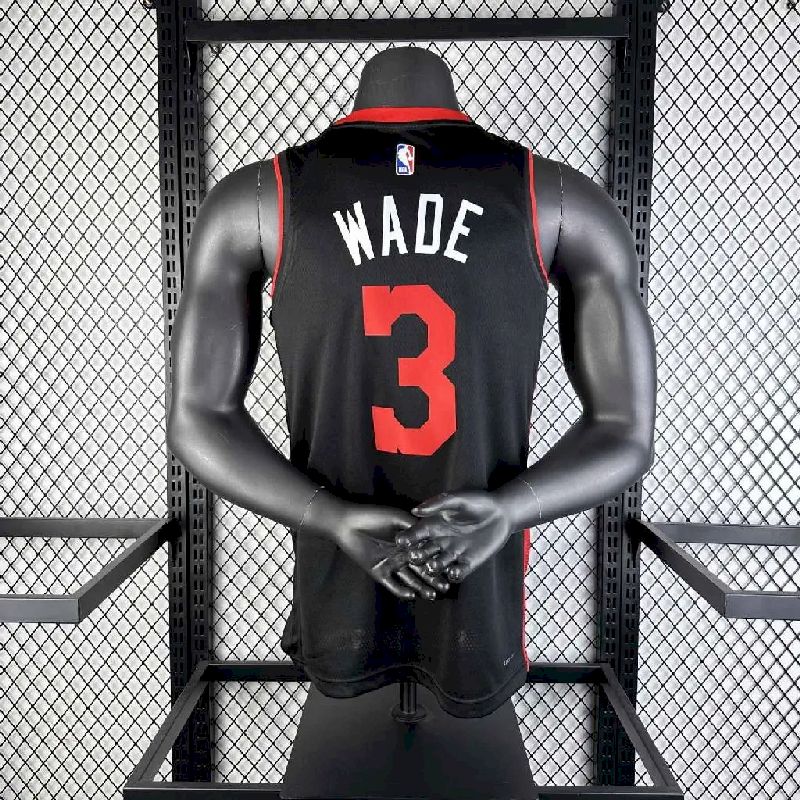 Camisa preta masculina Dwyane Wade 2024 – Edição City