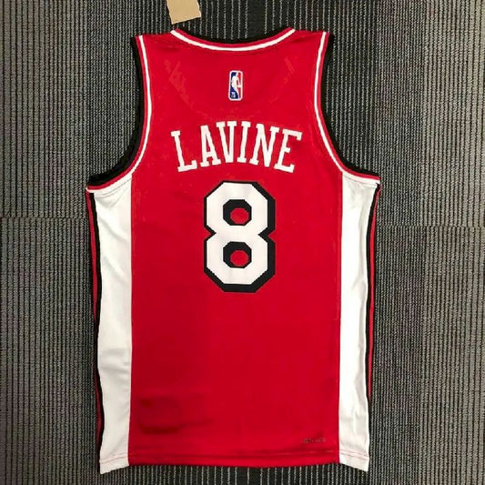 Camisa vermelha masculina Zach LaVine Team – Edição City