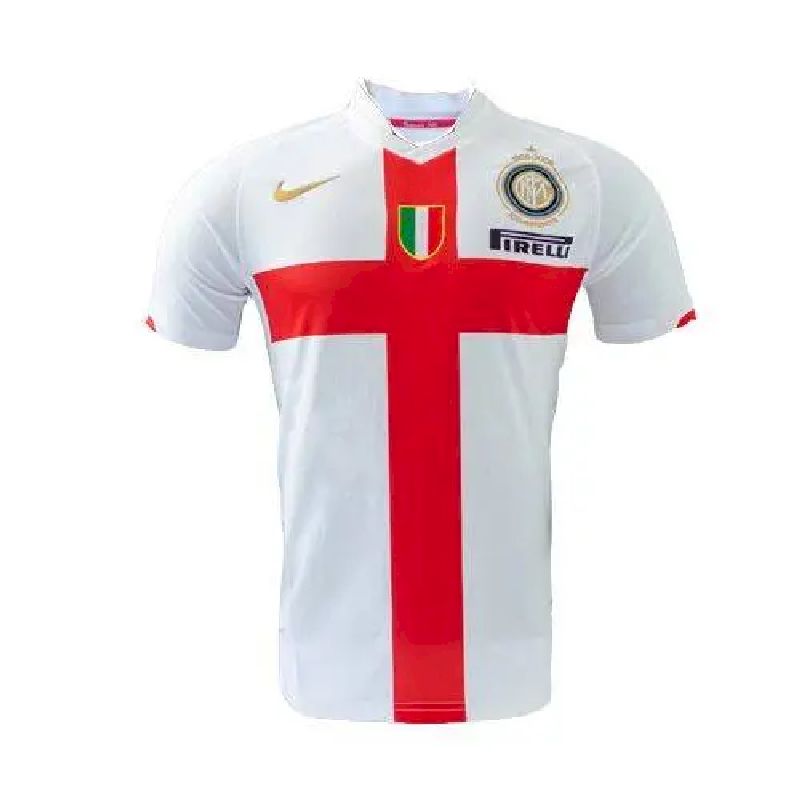 Camisa retrô reserva do Inter de Milão 2007/08 comemorativa do 100º aniversário