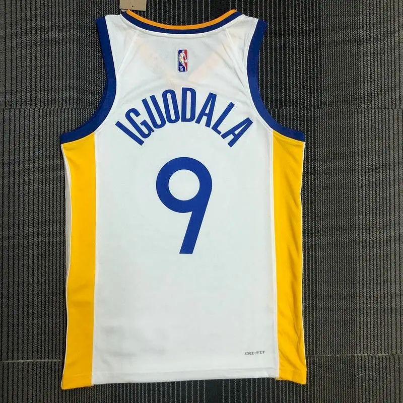 Men’s Andre Iguodala White Team Jersey – 75th Anniversary Edition