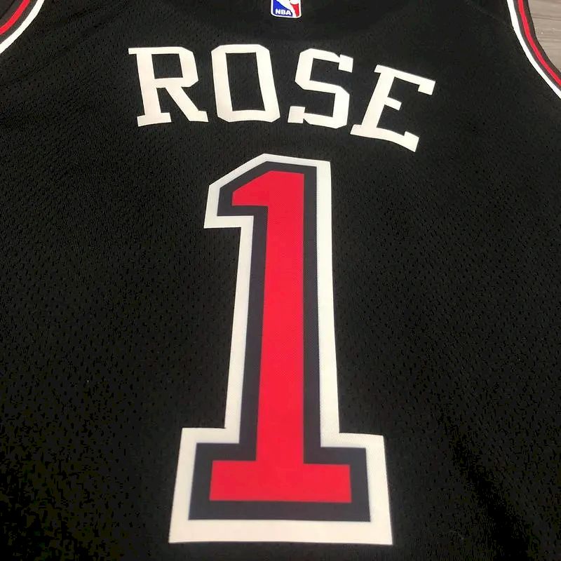 Camisa Derrick Rose Masculina Preta Versão Jogador – Edição Clássica