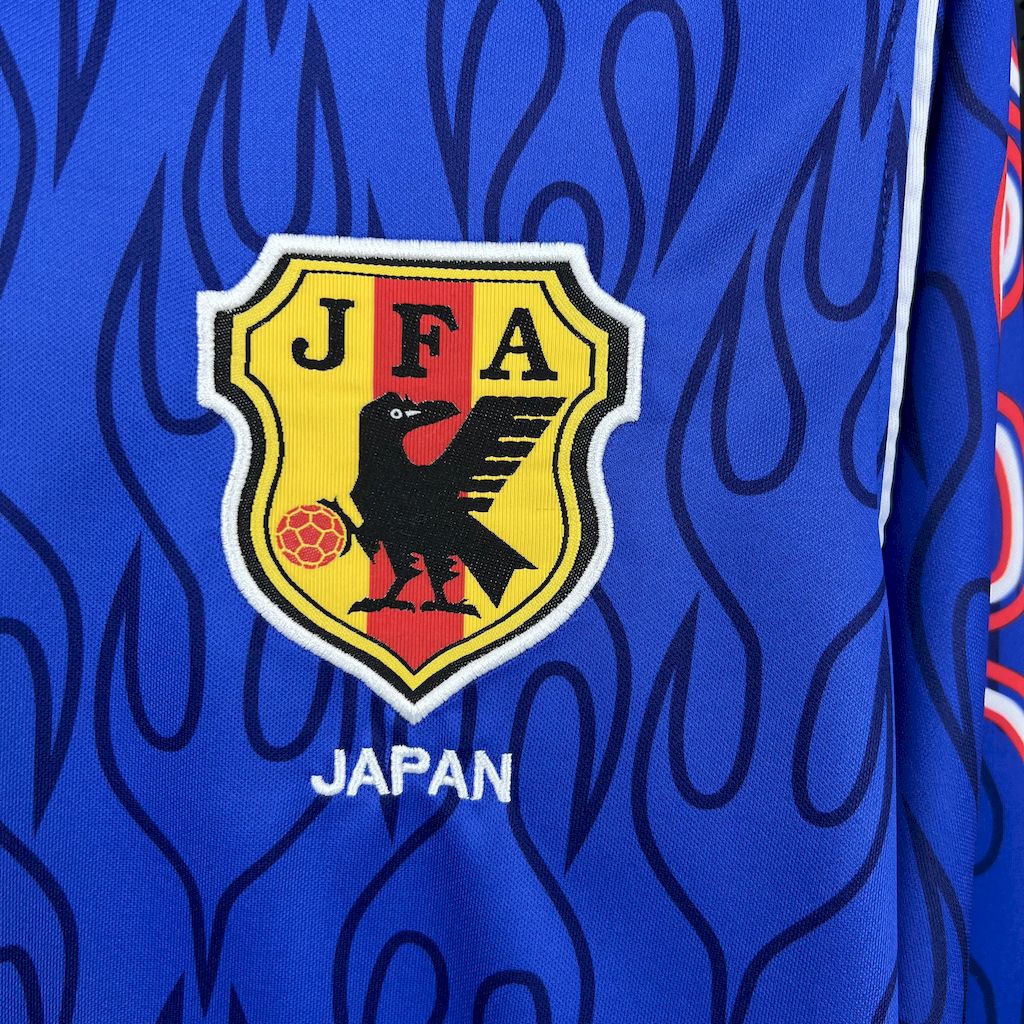 Camisa retrô de mangas compridas da seleção japonesa de 1998