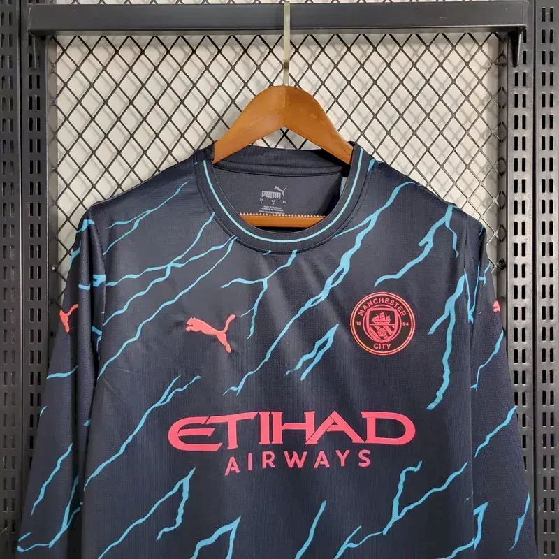 Camisa Manchester City Third 2023/24 de mangas compridas