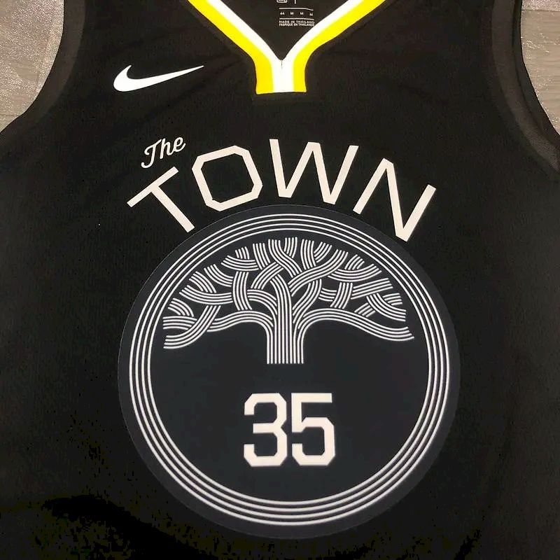 Camisa Kevin Durant com gola V preta, versão jogador, masculina – Edição Statement