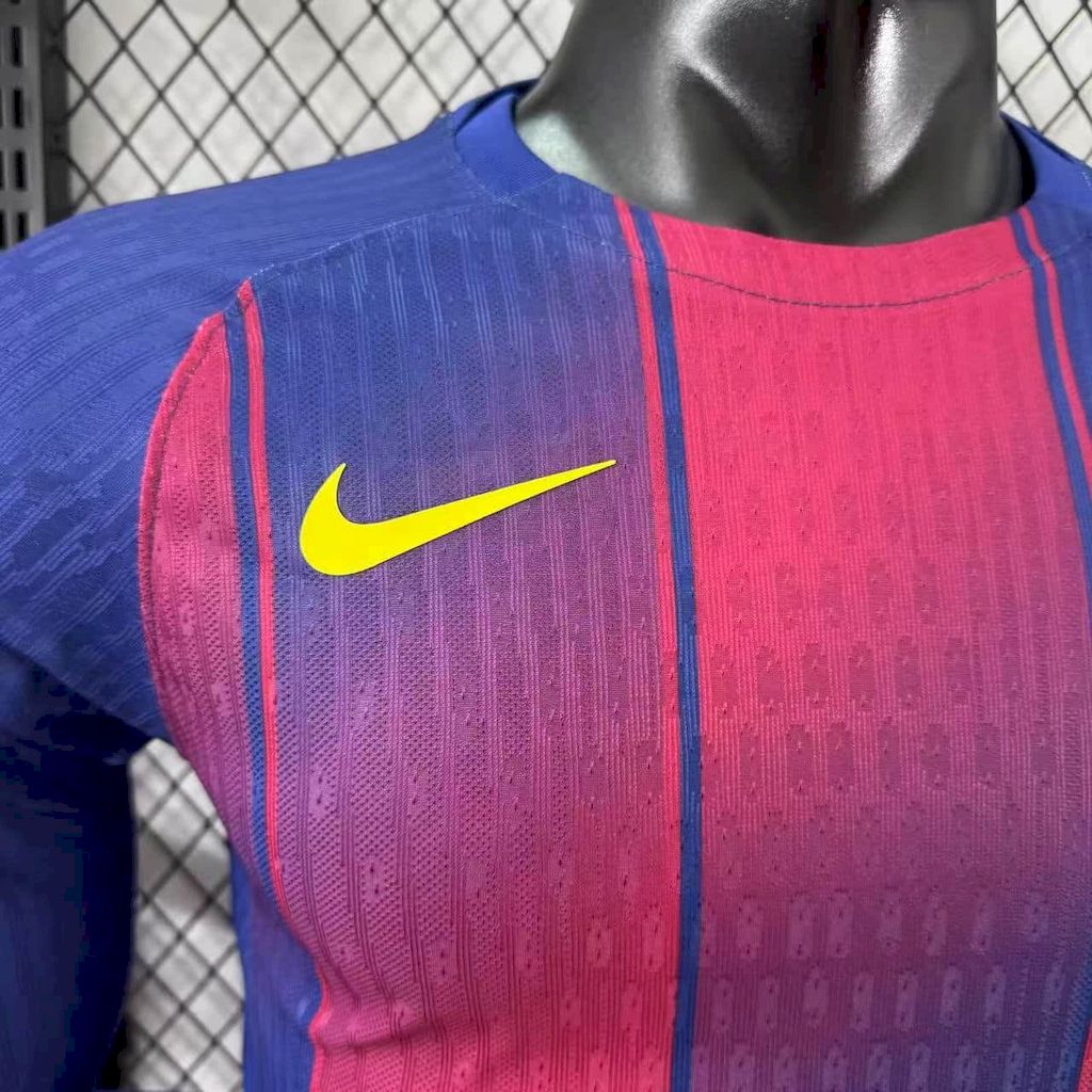 Barcelona 2025/26 Travis Scott Edition Home Long Sleeves Jersey Player Version