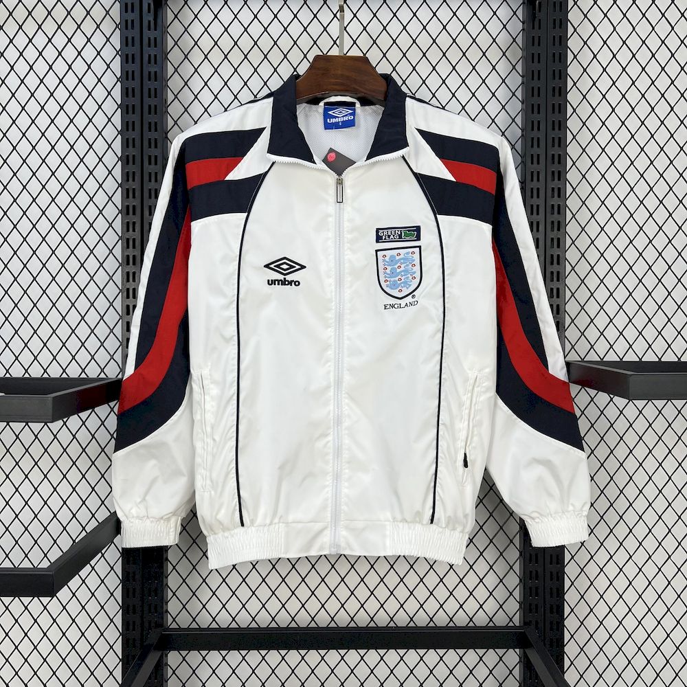 Jaqueta branca Umbro Track da Inglaterra 1998-99