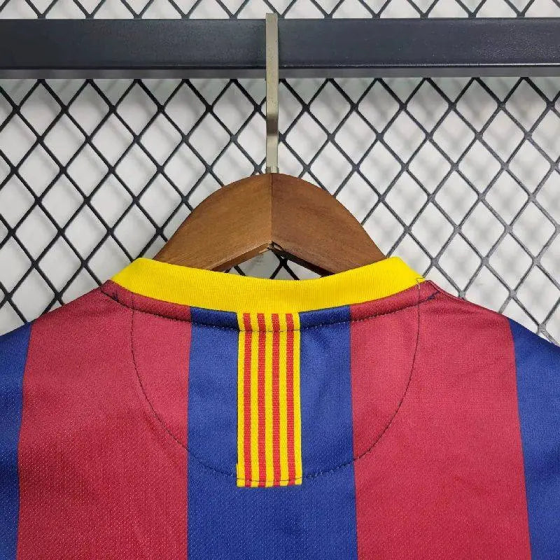 Barcelona 2010/11 Home Kids Retro Jersey And Shorts