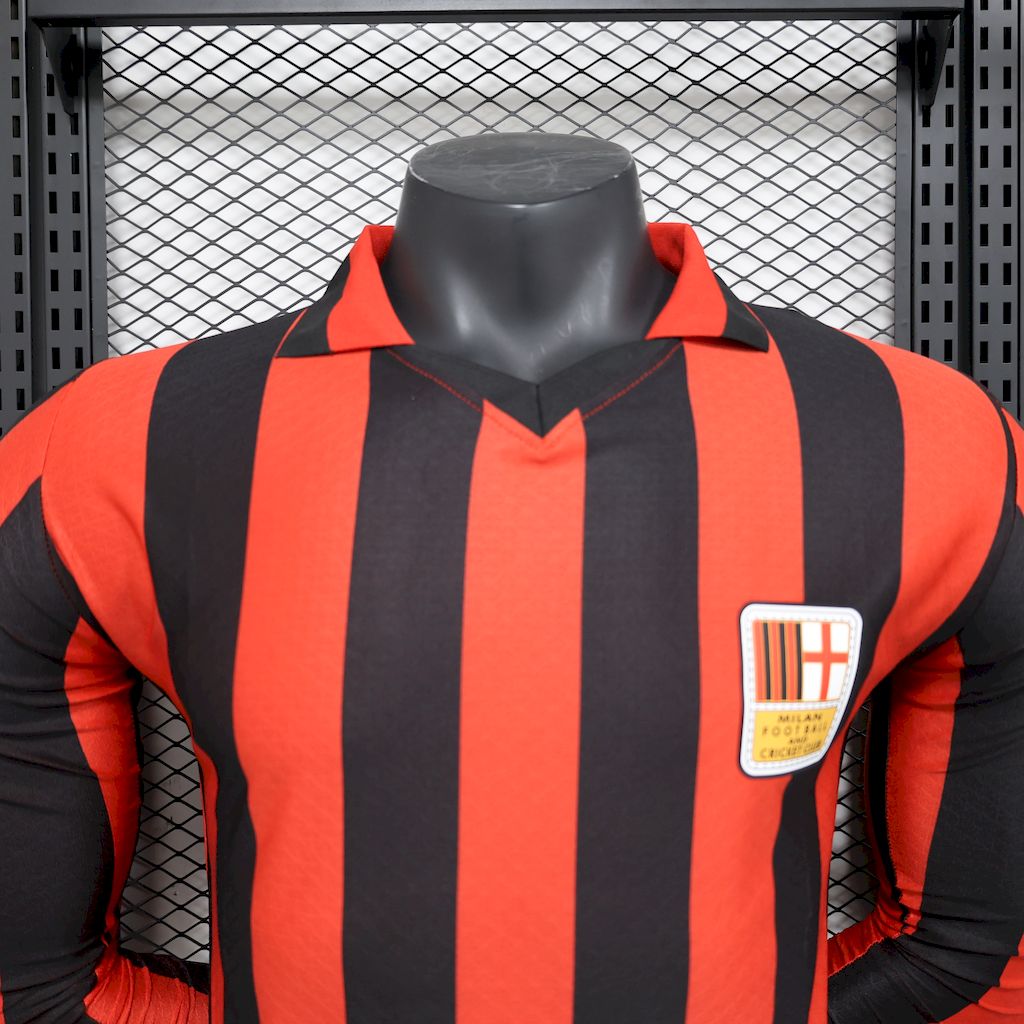 Ac Milan 2024/25 125Th Anniversary Edition Retro Long Sleeves Jersey Player Version