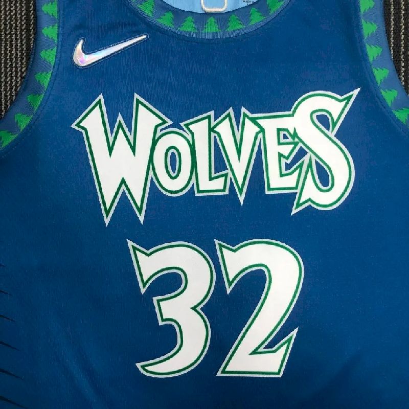 Camisa azul masculina Karl-Anthony Towns – Edição City