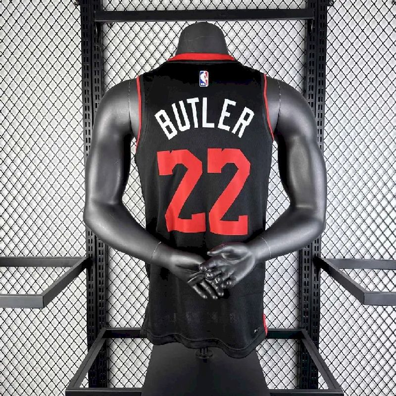 Men’s 2024 Jimmy Butler Black Team Jersey – City Edition