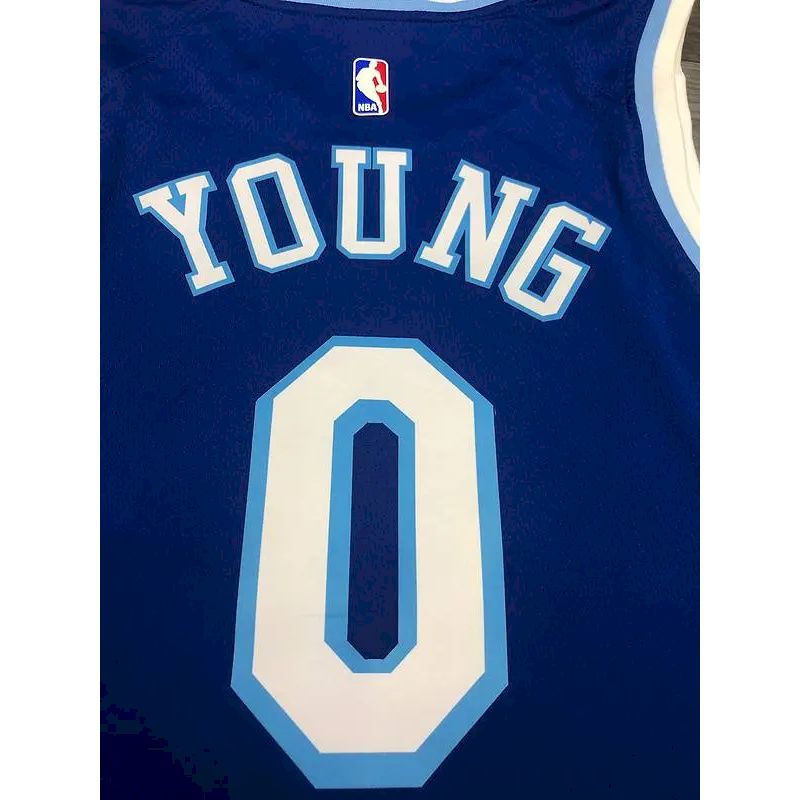 Camisa Nick Young Azul Masculina Versão Jogador – Edição Clássica Retro