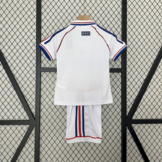 Camisa e shorts retrô infantil França 1998