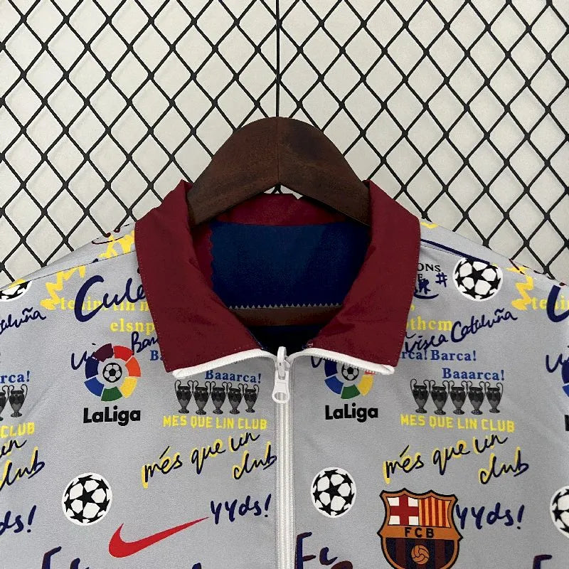 Corta-vento dupla face Barcelona 2024-25