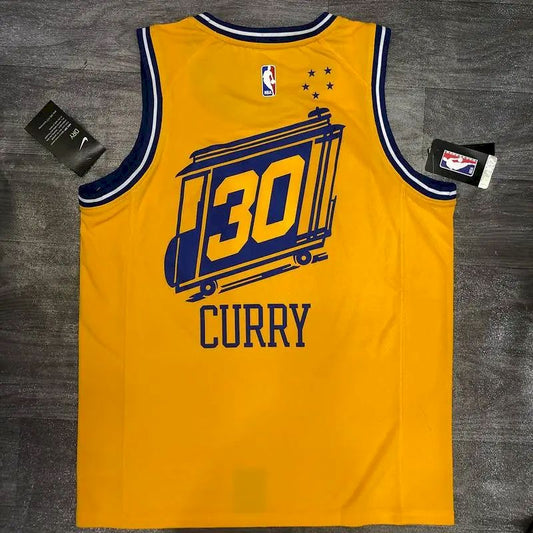 Camisa amarela masculina Stephen Curry versão jogador – The City Classic Edition