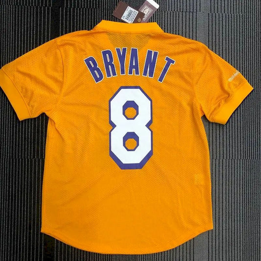 Camisa amarela masculina Kobe Bryant – Edição retrô