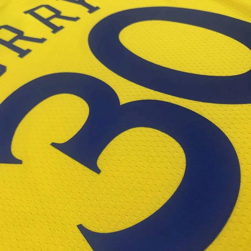 Men’s Stephen Curry Yellow Swingman Player Version Jersey – City Edition