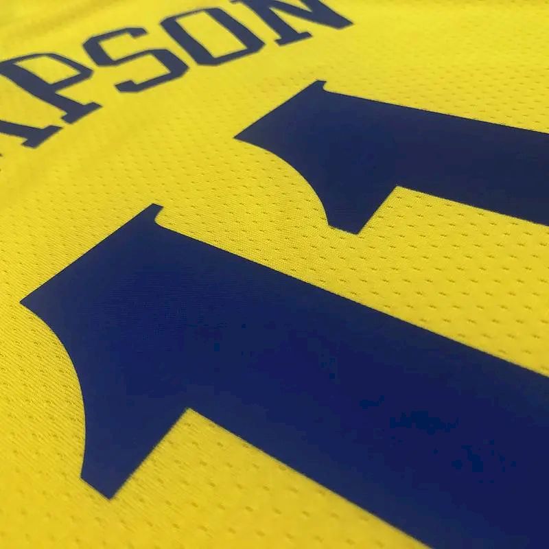 Camisa Klay Thompson Amarela Swingman Versão Jogador Masculina – Edição City
