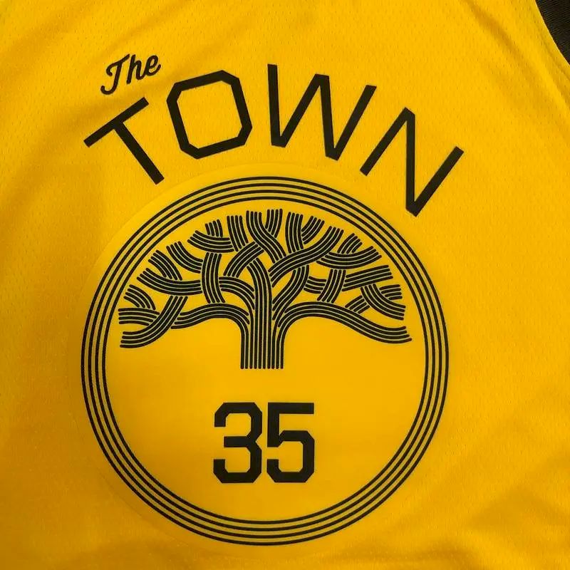 Camisa Kevin Durant com gola V amarela versão jogador masculina – Edição Statement