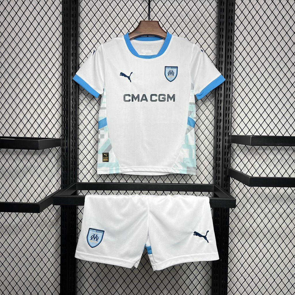 Olympique de Marseille 2024/25 Home Kids Kit