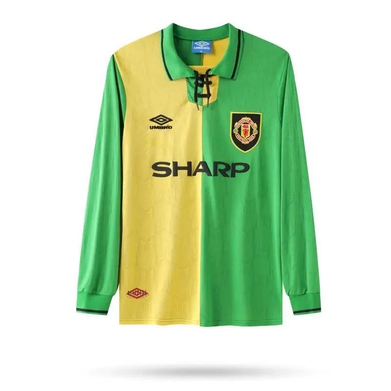 Camisa retrô de mangas compridas do Manchester United 1992/94 Third