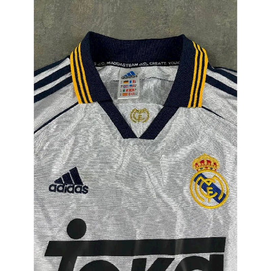 Camisa retrô de mangas compridas do Real Madrid 1998/00 Home