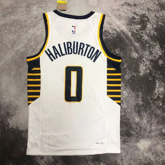 Camisa masculina Tyrese Haliburton branca do time titular