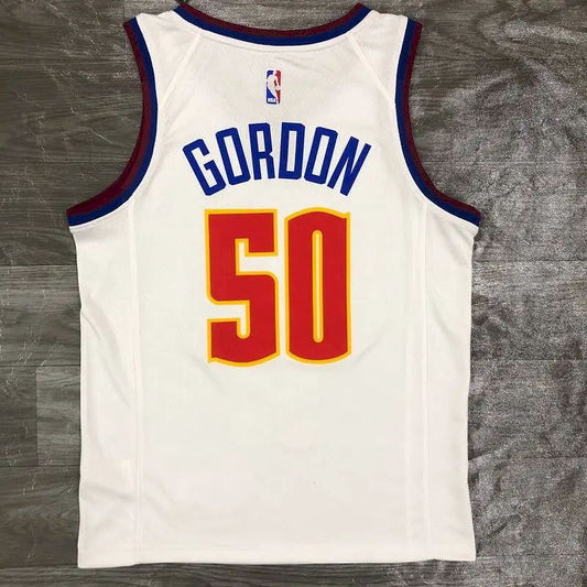 Camisa Aaron Gordon Branca Masculina 2020-21 Swingman Versão Jogador – Edição Ganha