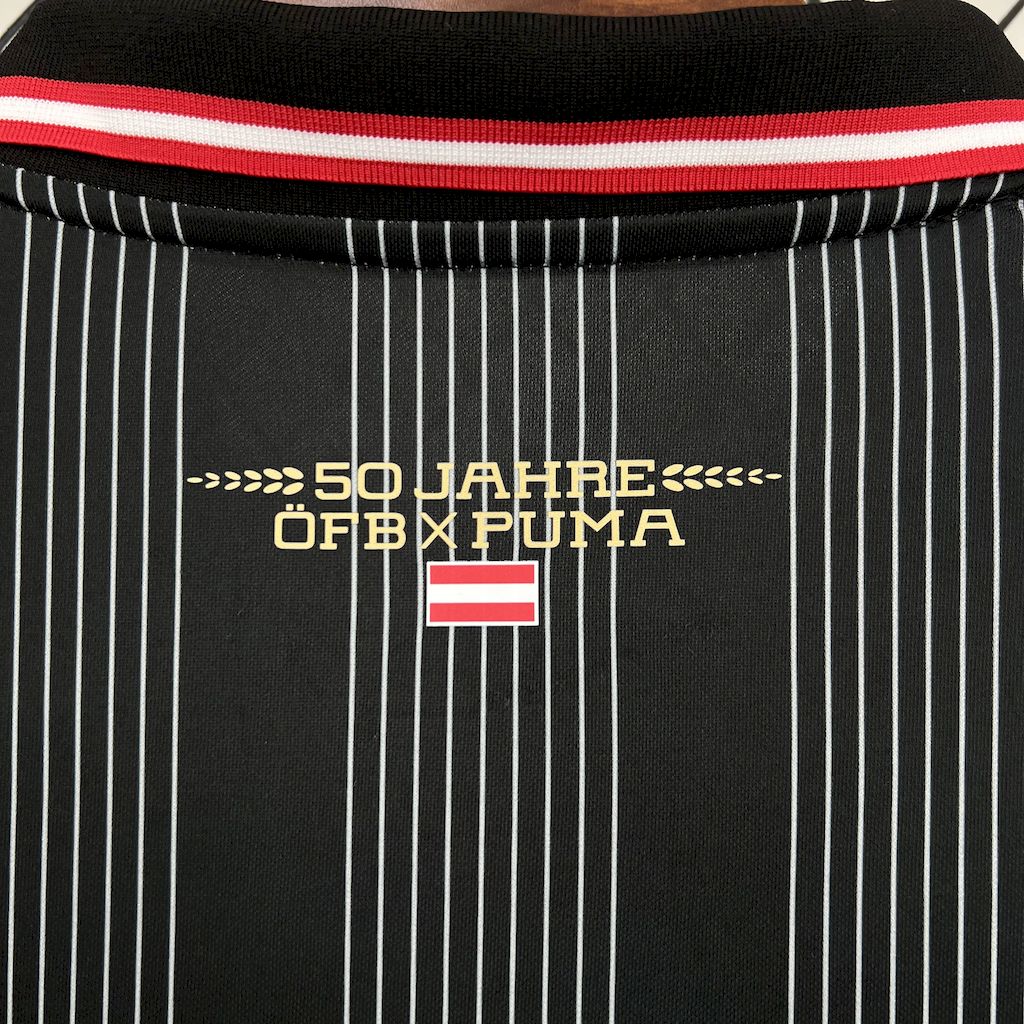 Camisa retrô de mangas compridas Áustria 2024/25 50º