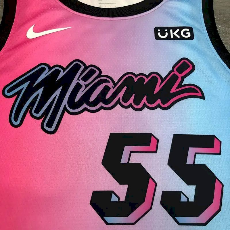 Camisa masculina Duncan Robinson 2020-21 rosa Swingman versão jogador – edição City
