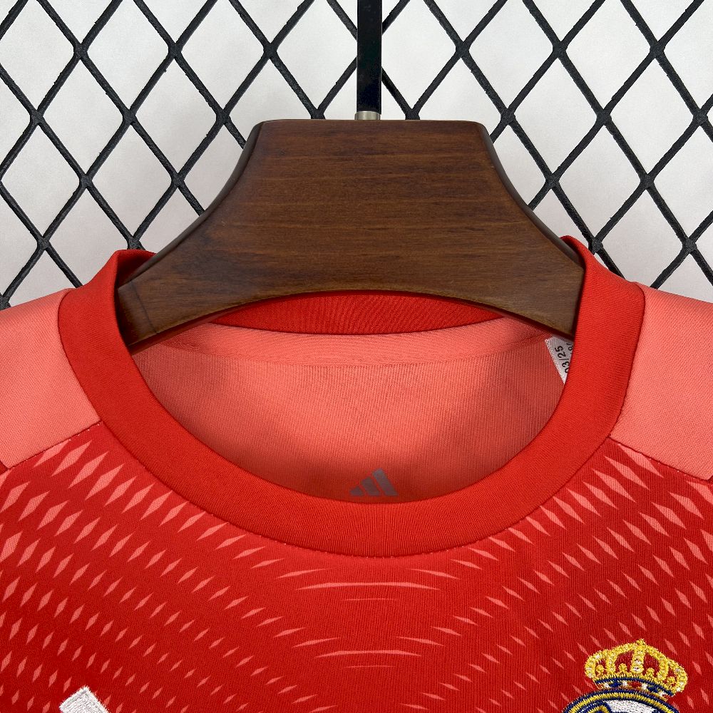 Real Madrid 2025/26 Orange Color Goalkeeper Kids Kit