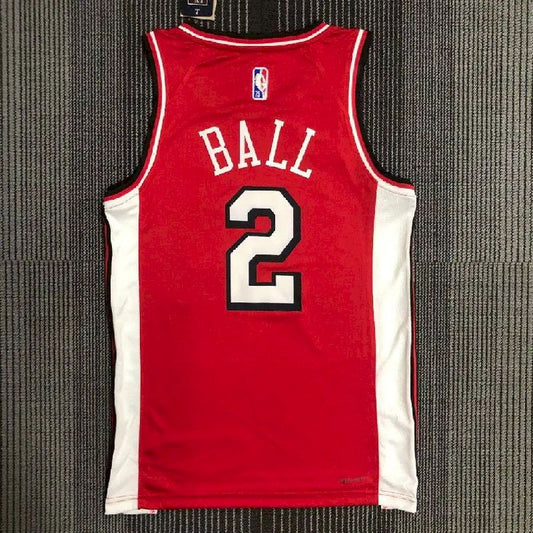 Camisa vermelha masculina Lonzo Ball Team – Edição City