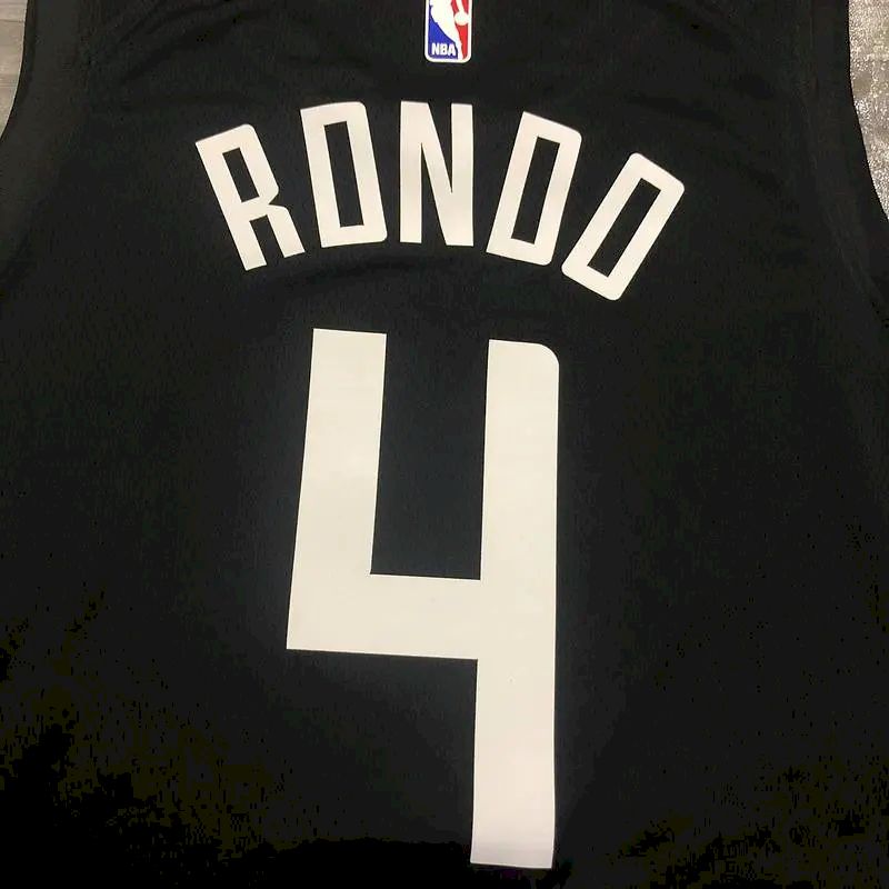 Men’s Rajon Rondo Black Swingman Player Version Jersey – City Edition