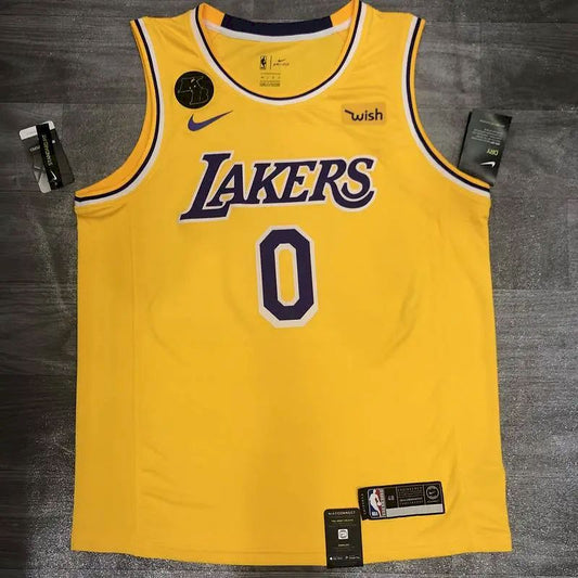 Camisa Masculina Kyle Kuzma Amarela Versão Jogador – Edição Clássica Retro