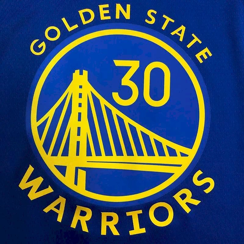Camisa azul masculina Stephen Curry Team – Edição de 75º aniversário